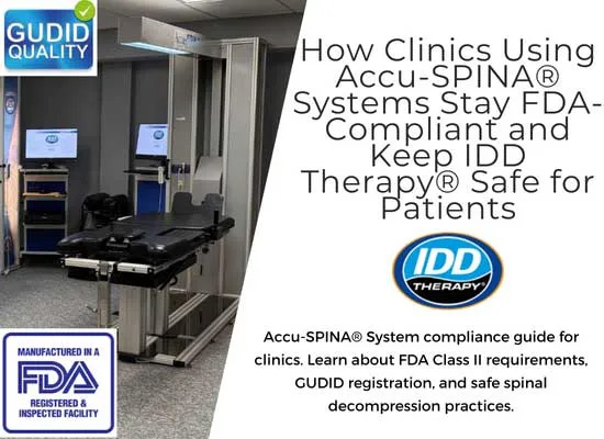 How Clinics Using Accu-SPINA® Systems Stay FDA-Compliant and Keep IDD Therapy® Safe for Patients